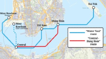 Hong Kong water taxi routes